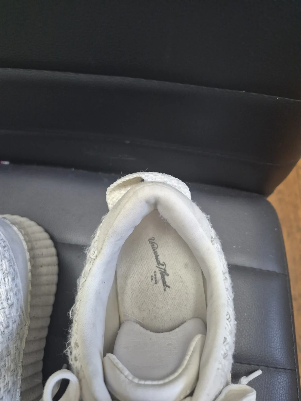 Woven Platform Sneakers in Off-White